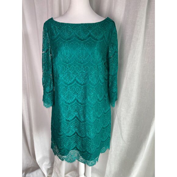 Monsoon Teal Lace Shift Dress, US 12 weddings, parties, or special occasions - Picture 1 of 6